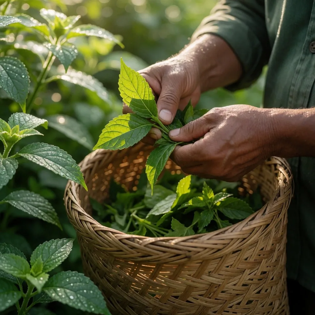 Sustainable botanical harvest in an Indonesian plantation
